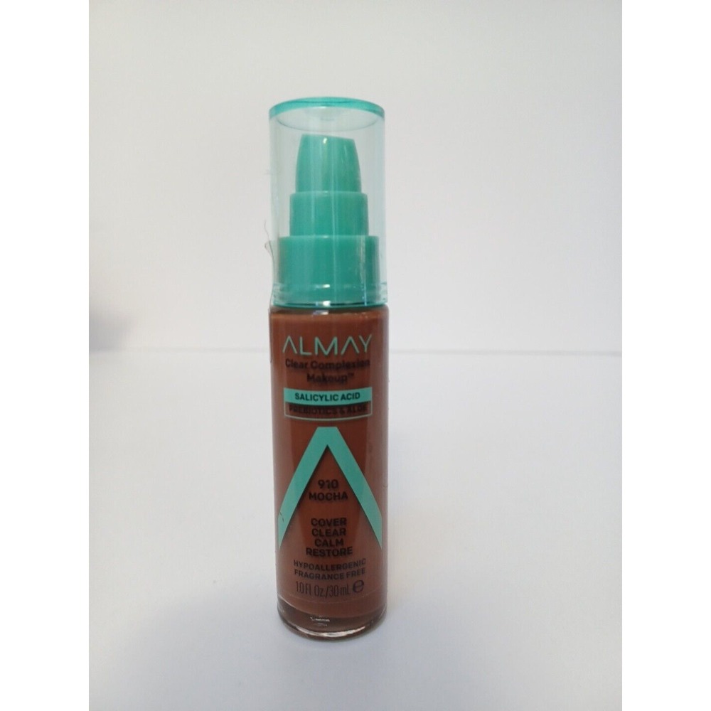 Almay Clear Complexion Acne Foundation With Salicylic Acid 910 Mocha 1fl oz